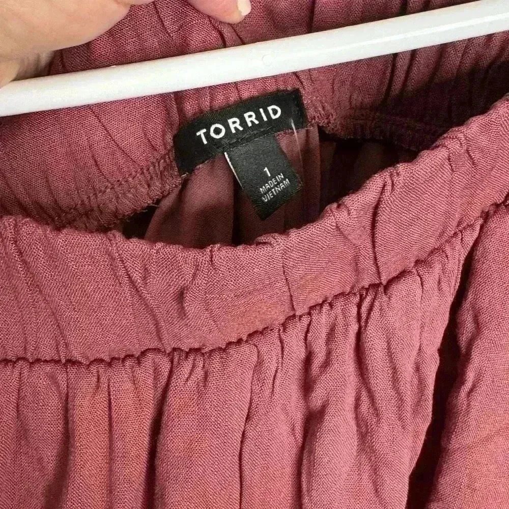 NWT TORRID Purple Skirt with stretchy band - Picture 4 of 4